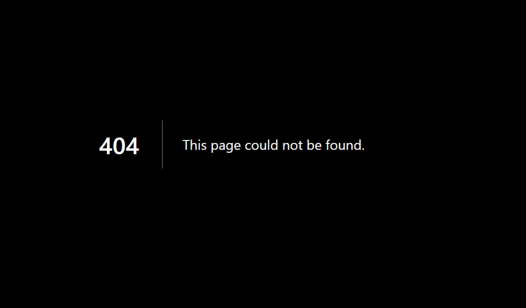 The Next.js default 404 page.